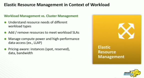 Elastic Resource Management in Context of Workloads